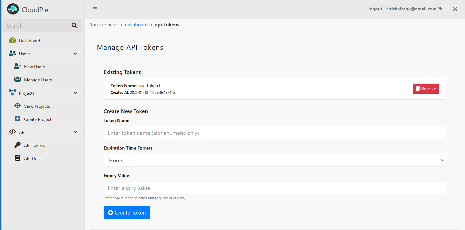 Manage API Tokens