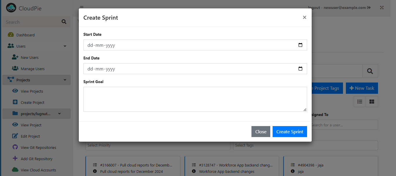 Create Sprint